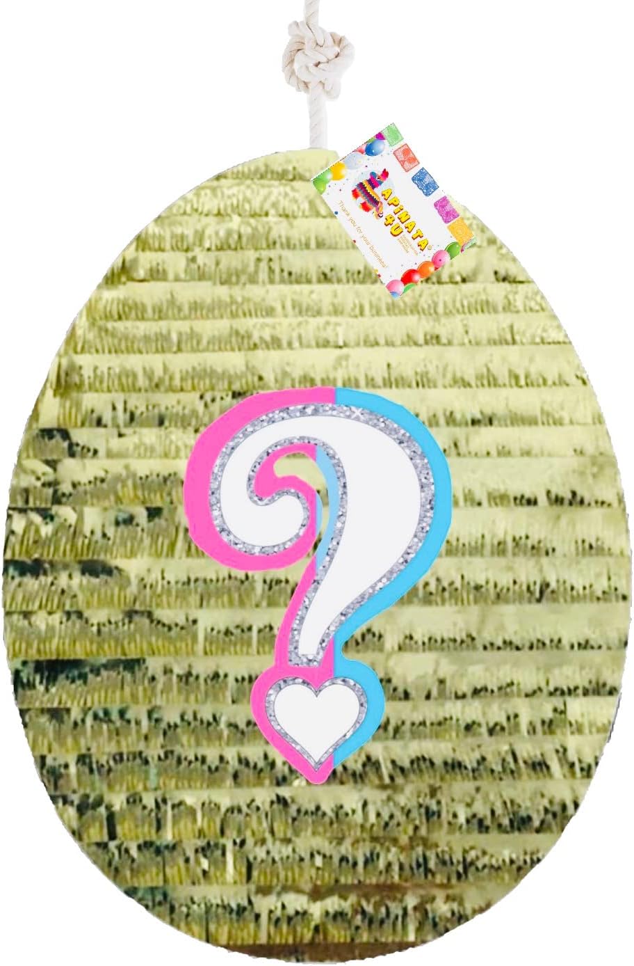 thumbnail image 2 of APINATA4U Golden Easter Egg Piñata - 20 Inch Sparkling Party Centerpiece For Easter Celebrations 2 of 13