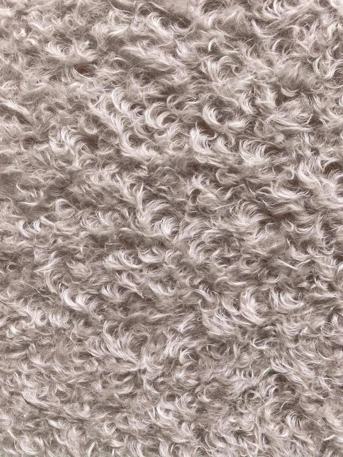 Steiff Schulte German 100% Mohair Fur Fabric for Teddy Bears DIY Backing 100% Cotton (13.75 x 19.7 inch 5973 Beige Curly)