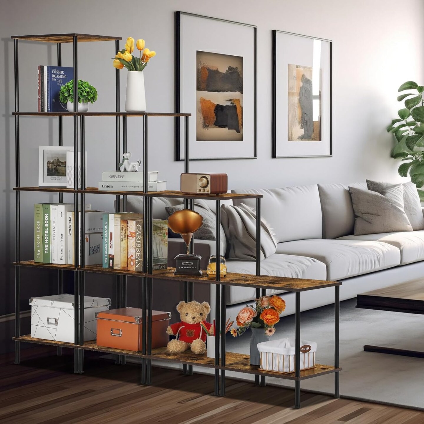Rustic Display Open Shelf Storage Organizer