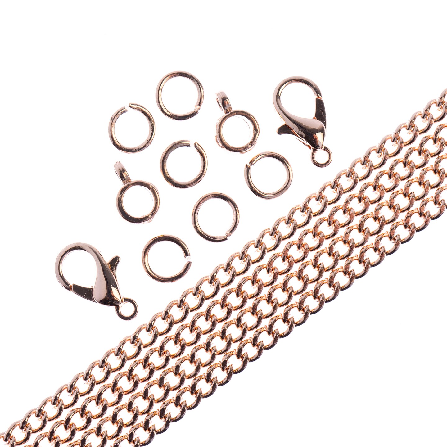 John Bead 3mm Curb Chain &#x26; Jewelry Findings Set