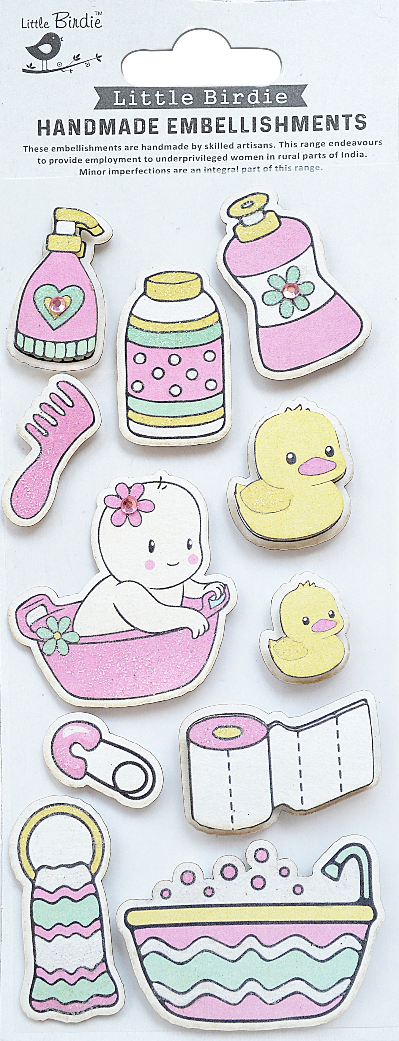 Little Birdie Baby Embellishments 11/Pkg