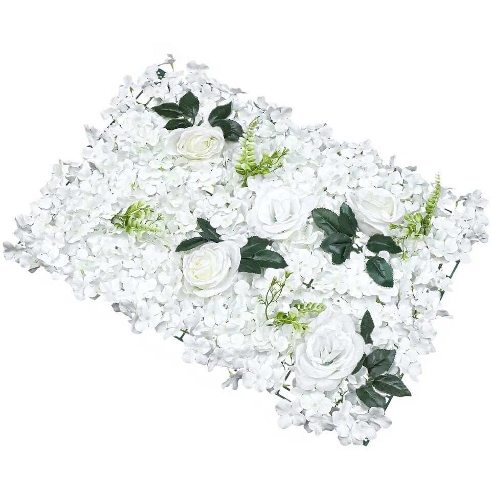 6-Pieces Hydrangea Rose Flower Wall Panels for Wedding Backdrops