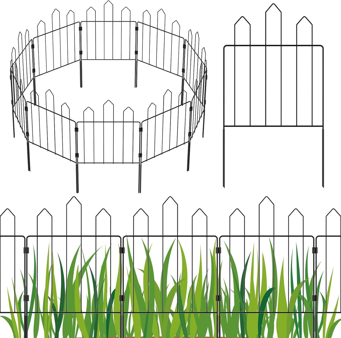 10PCS Decorative Garden Fence