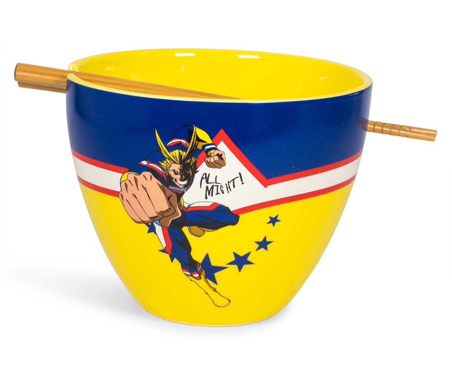 My Hero Academia All Might Dinnerware Set | 16-Ounce Ramen Bowl and Chopsticks