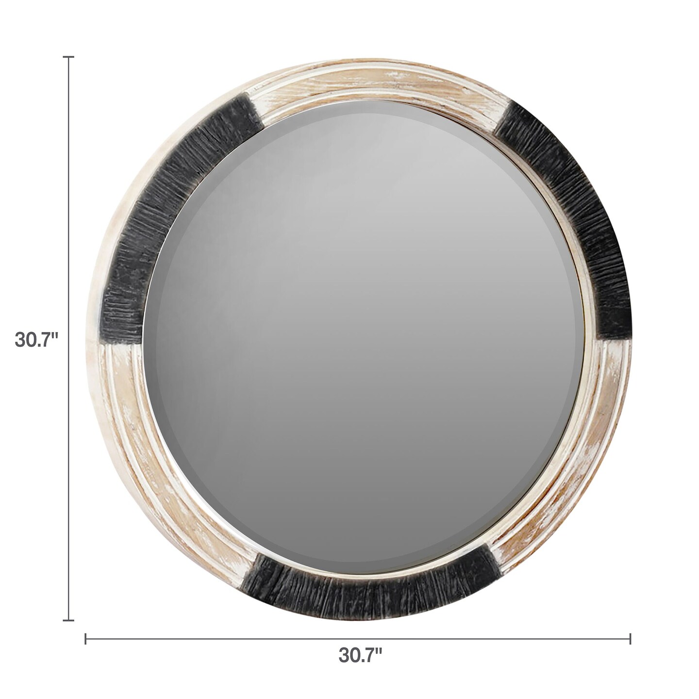 Chadwick 30&#x22; round Wood Mirror