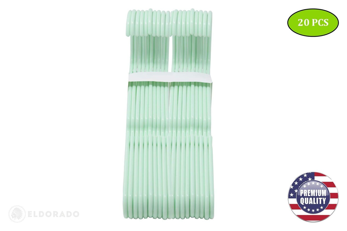Hangers for Adult Size Clothing Plastic Ideal for Everyday Standard Use Clothes Shirts Blouses TShirts Dresses Jackets Suits. Color  Mint Pack  20 PCS.