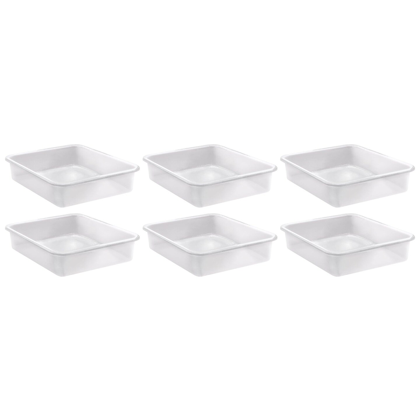 Large Plastic Letter Tray, Clear, Pack of 6
