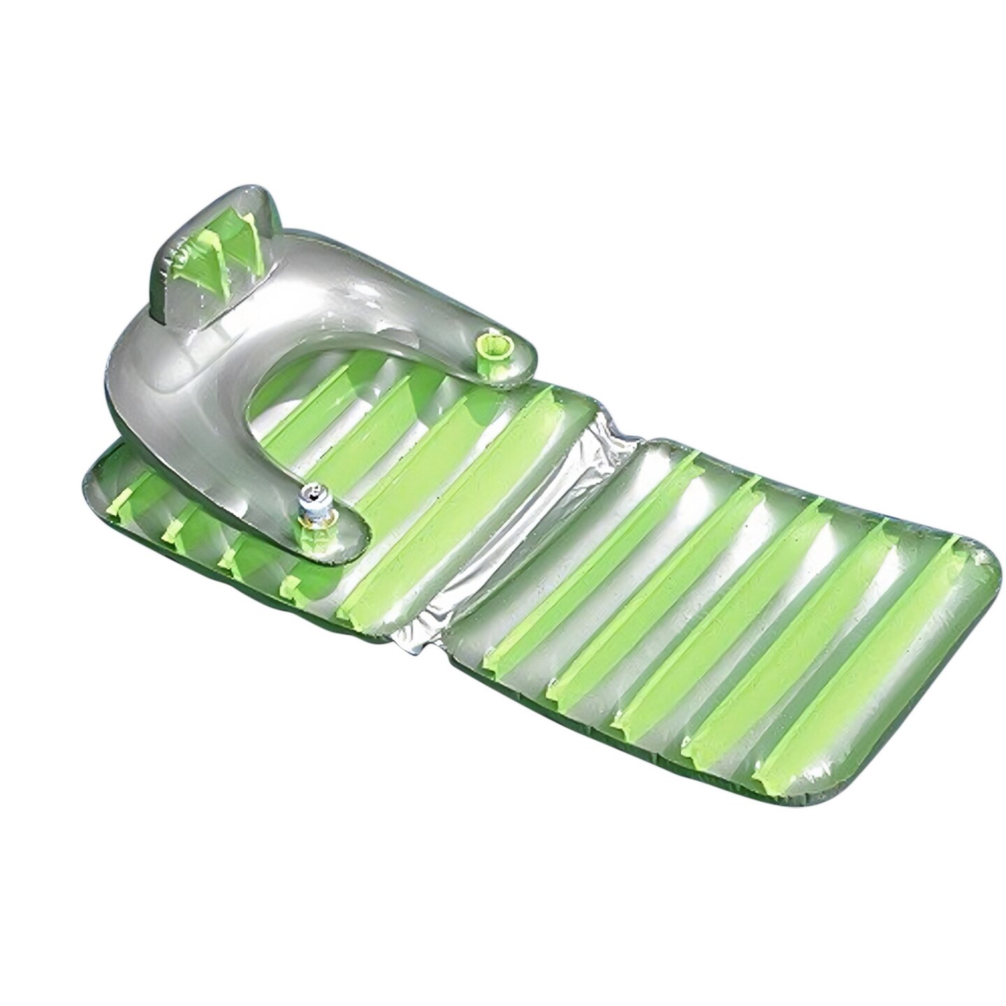Pool Central Inflatable Swimming Pool Folding Lounge Chair Float - 74" - Green
