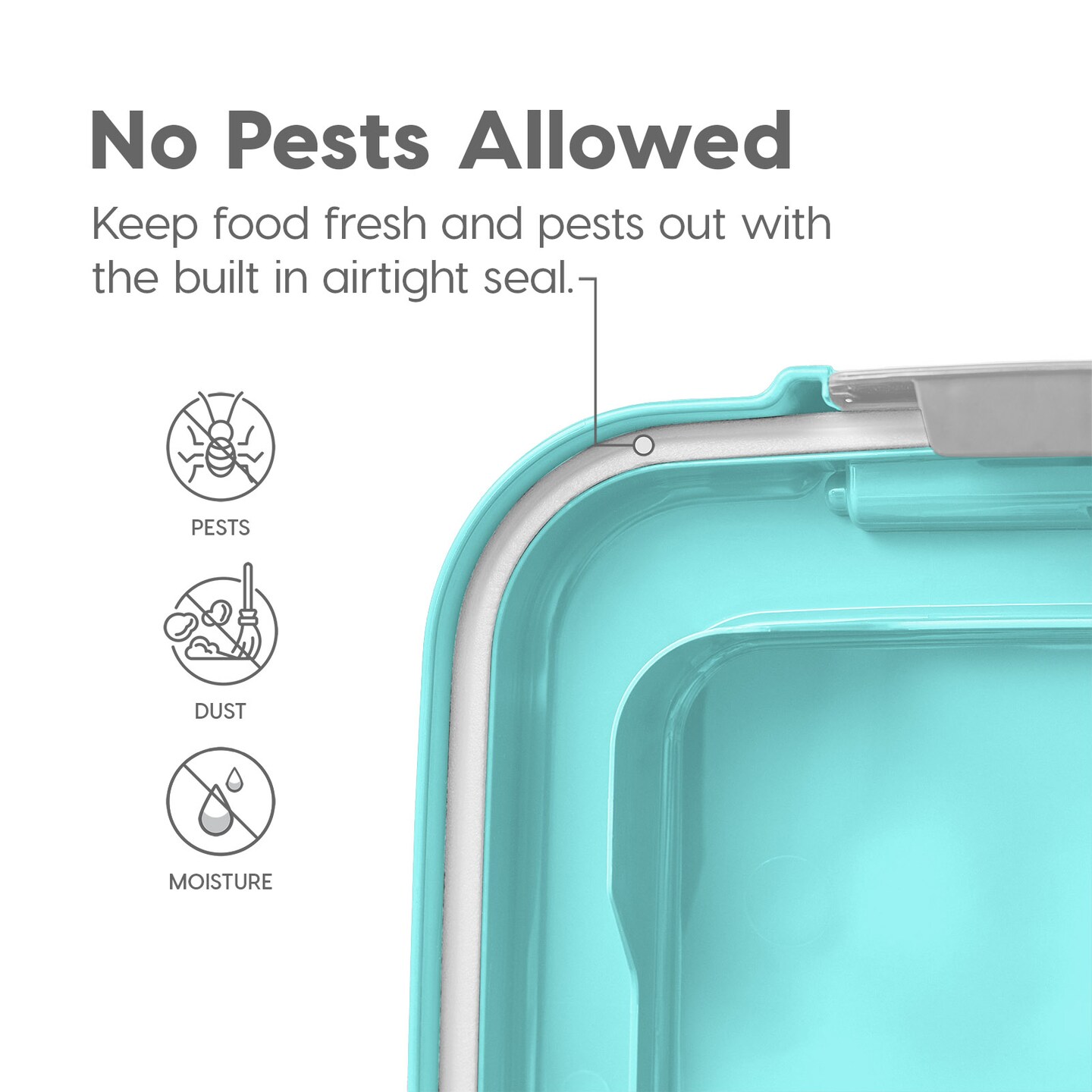 IRIS USA 30lbs+11lbs Airtight Pet Food Storage Container Combo with Scoop and Casters, up to 41lbs