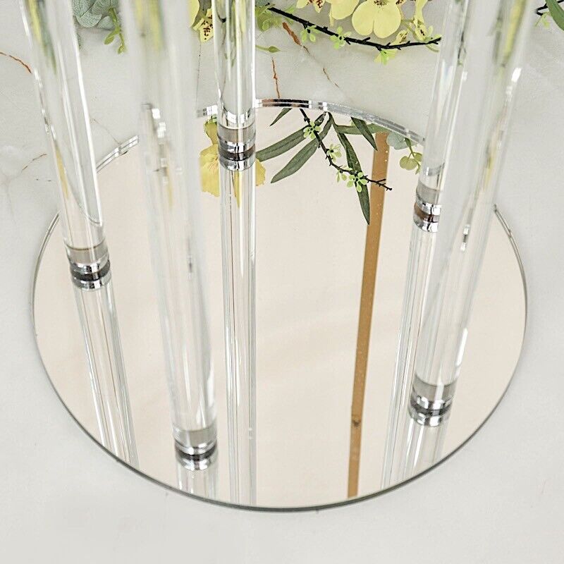 51 in Clear 5 Arm Crystal Glass Candelabra Taper CANDLE HOLDER