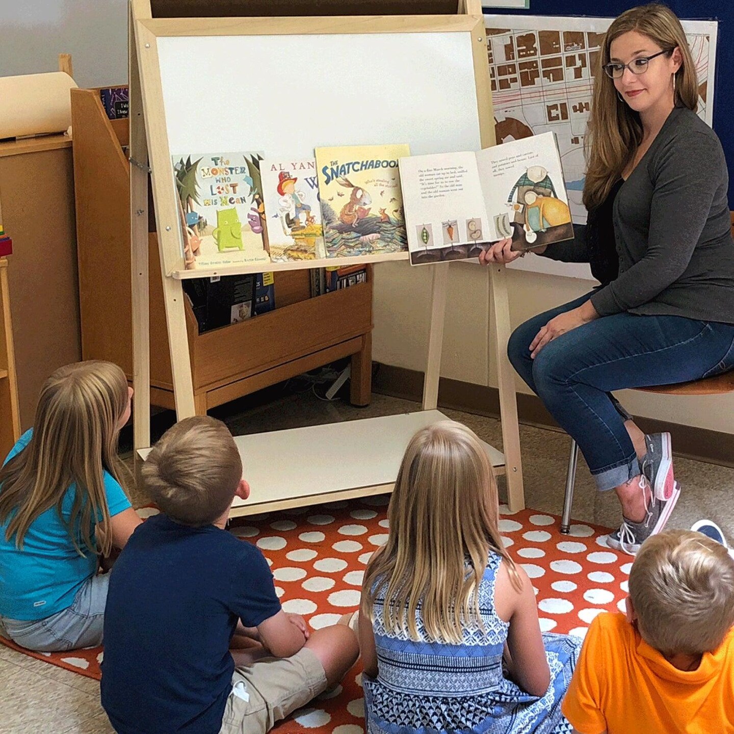 Magnetic Teaching Easel, 54&#x22; H x 36&#x22; W
