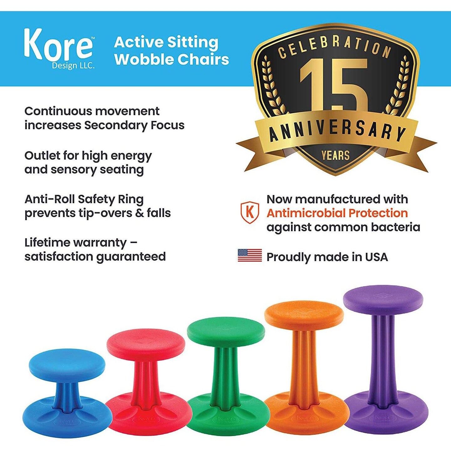 Pre-School Wobble Chair 12&#x22; Green