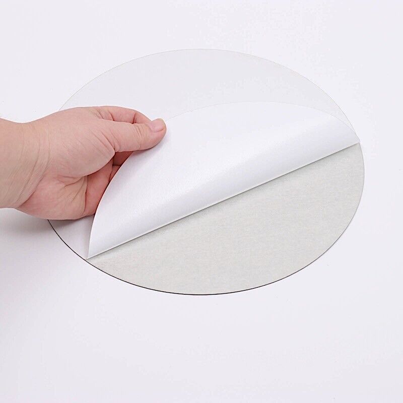 Round 12 Silver 6&#x22; MIRROR STICKERS Acrylic WALL DECALS Dorm Rooms