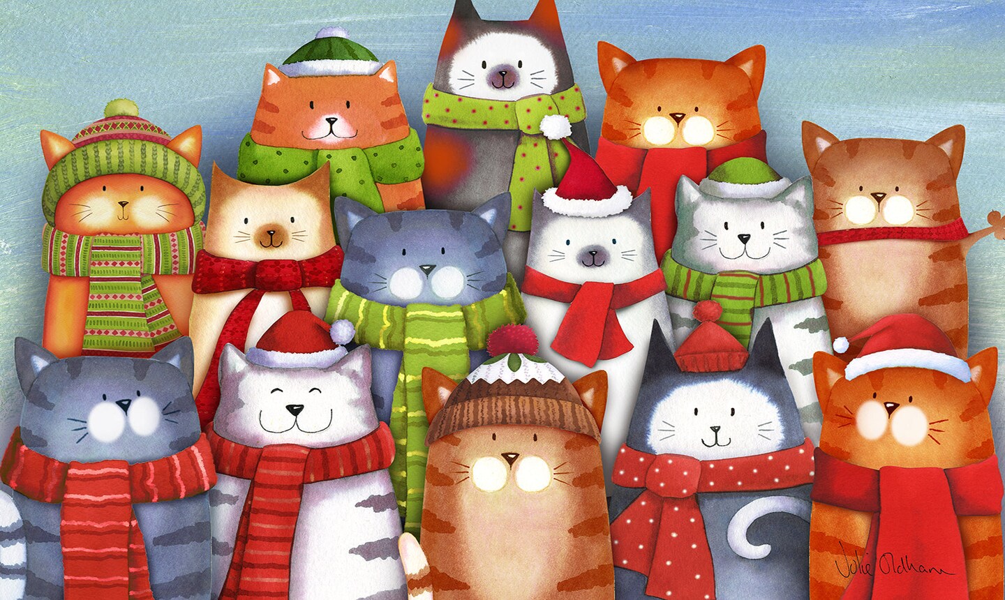 Cat Caroling Door Mat (18 x 30&#x22;)