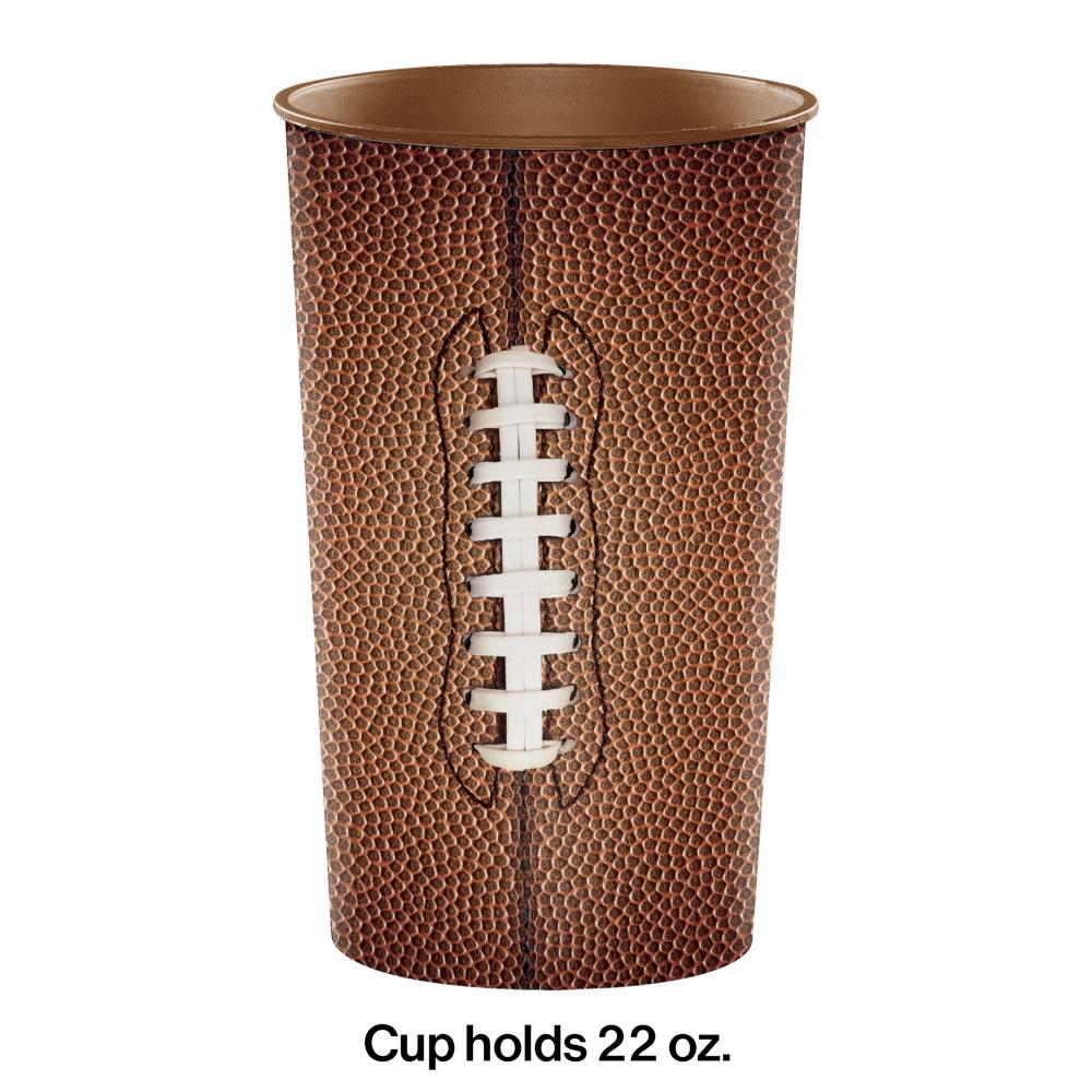 Football 22 Oz Plastic Cup