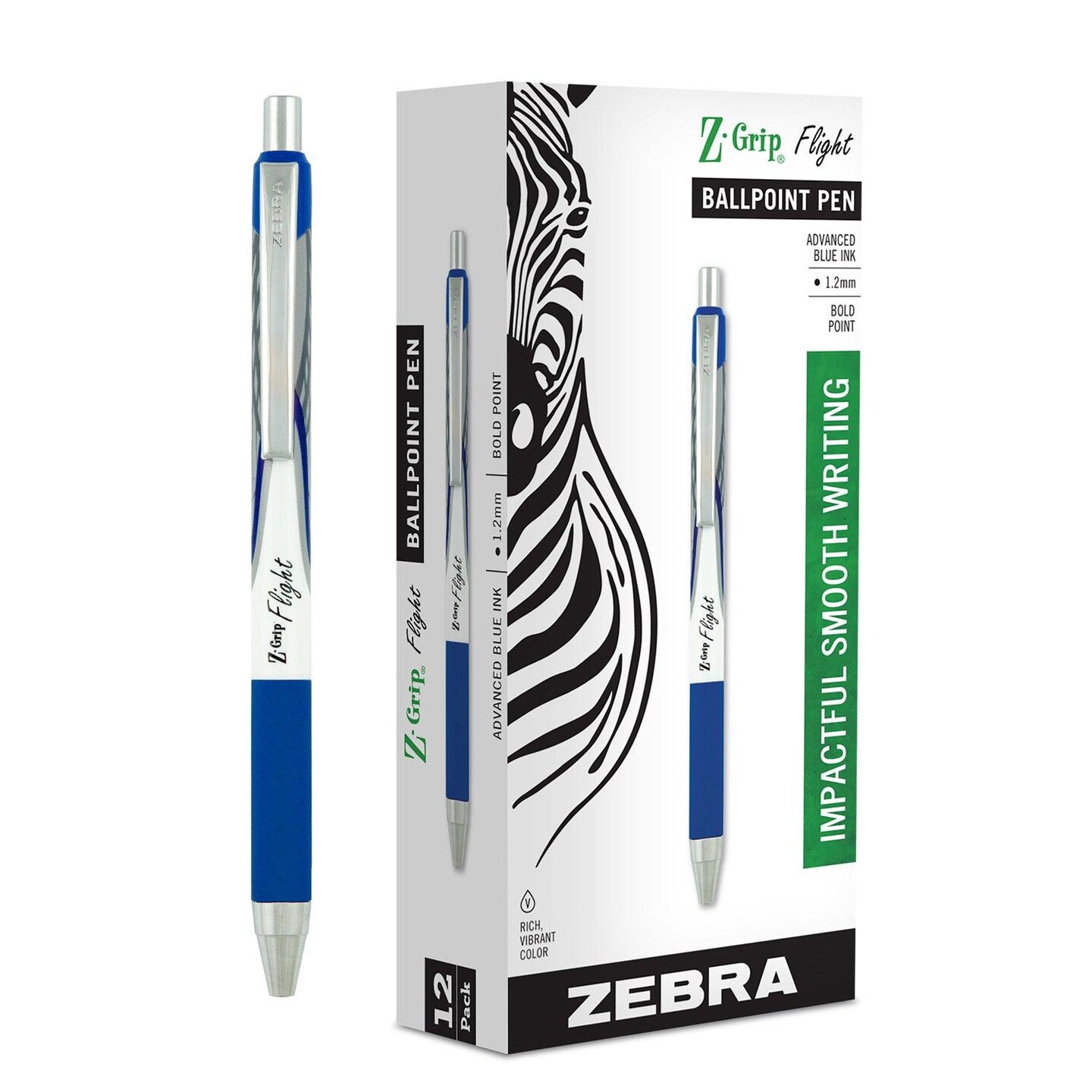 Z-Grip&#xAE; Flight Retractable Ballpoint Pens, Blue, Dozen