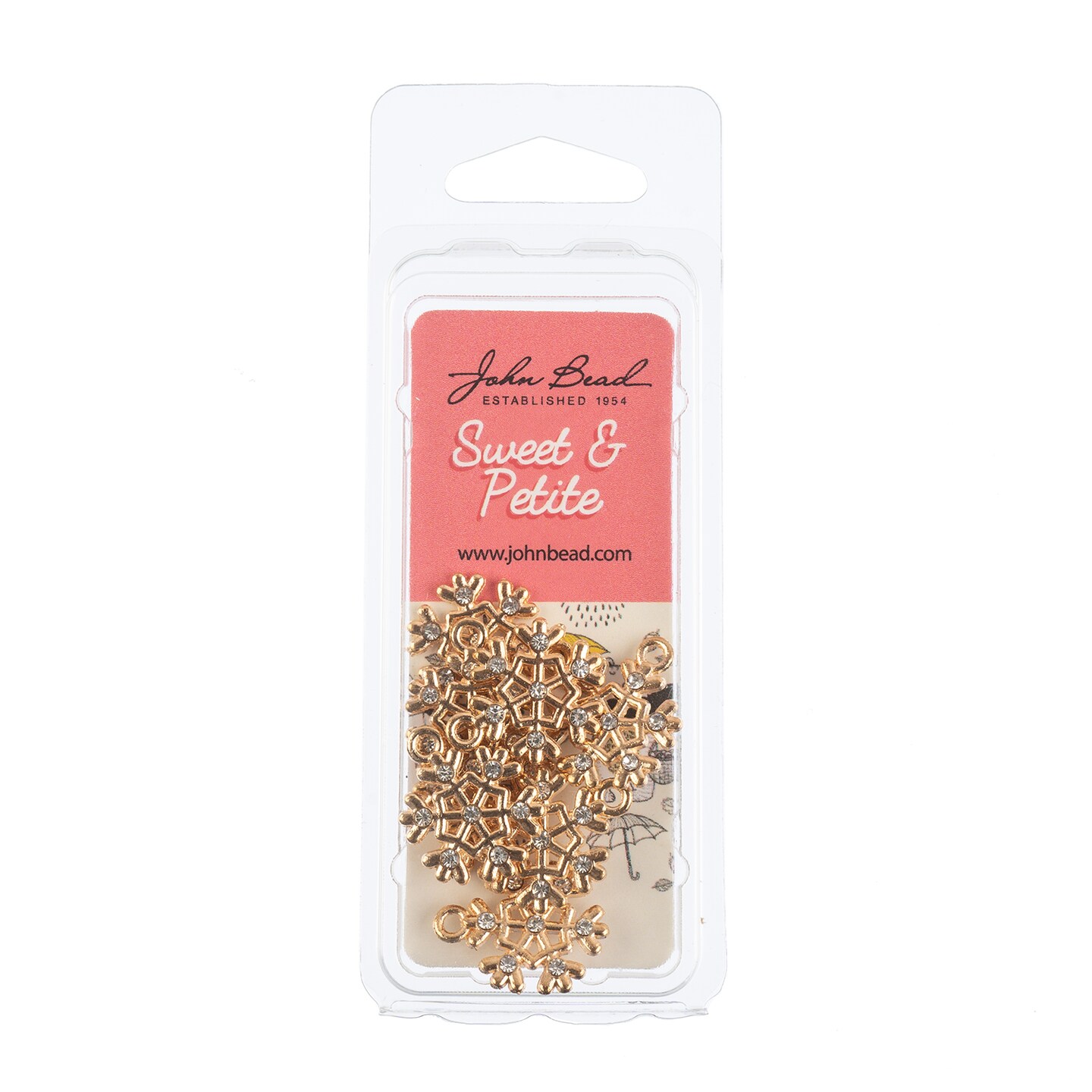John Bead Sweet &#x26; Petite Snowflake Holiday Charms, 8pcs