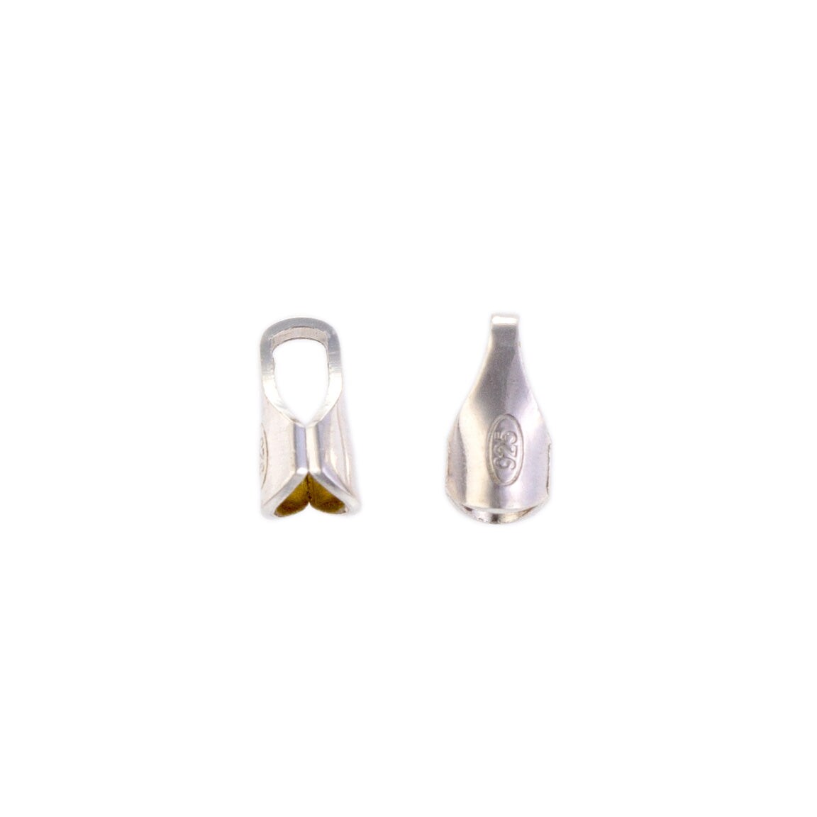 JewelrySupply Sterling Silver End Caps - 2mm (Package of 2)