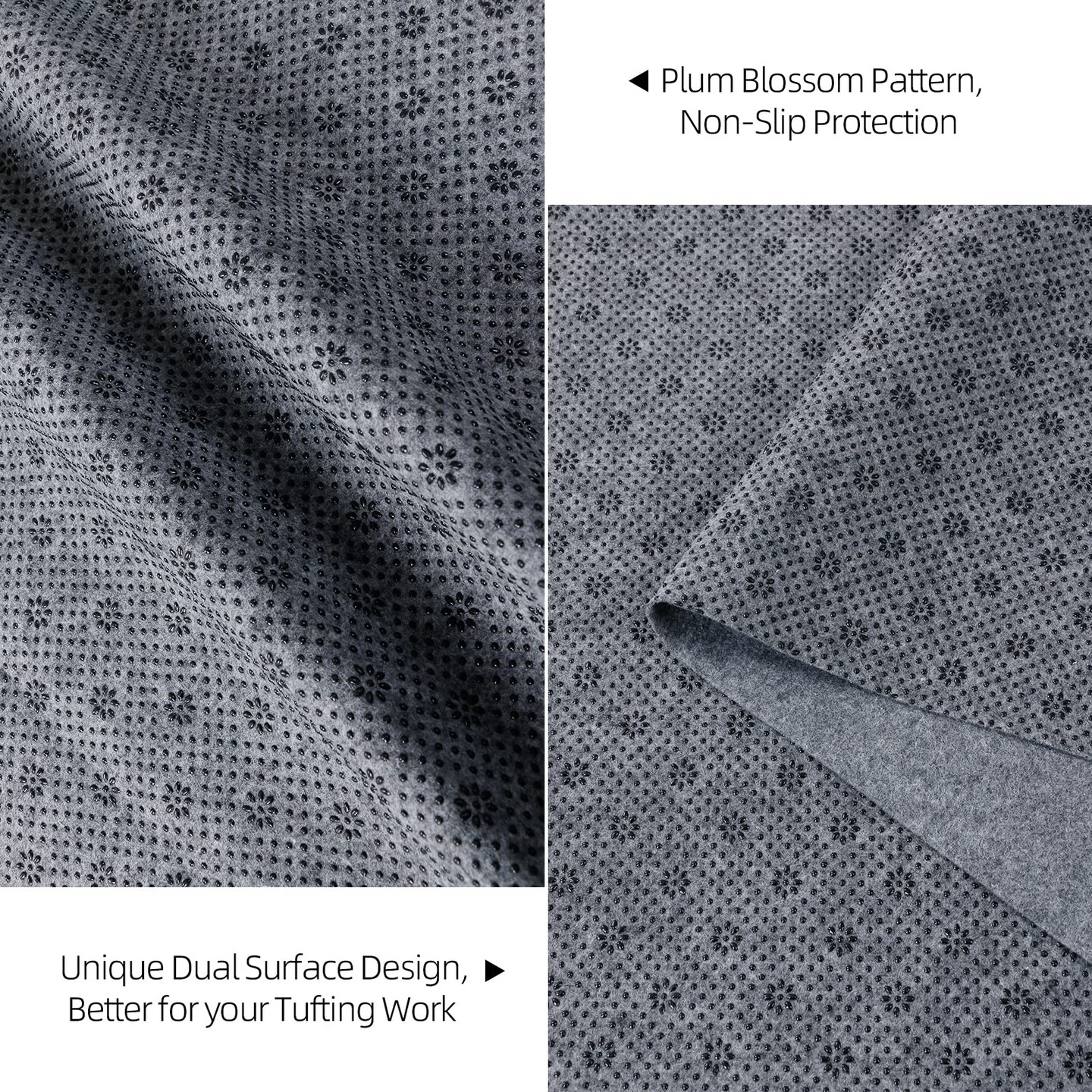 70"x40" Non-Slip Backing Felt Cloth for Tufted Rugs, 59"x39" Tufting Cloth with Yellow Marked Lines for Rug Tufting, Monk Cloth Rug Tufting Kit for Tufting Gun, Punch Needle, Rug Hooking