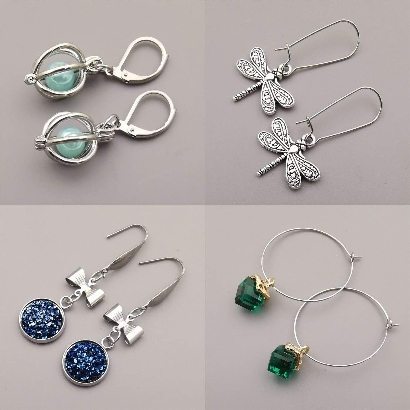200pcs Stainless Steel Ball and Coil Earring Hooks Findings Ear Wires Fish Hook Earrings Hoops Ear Wire for DIY Jewelry Making