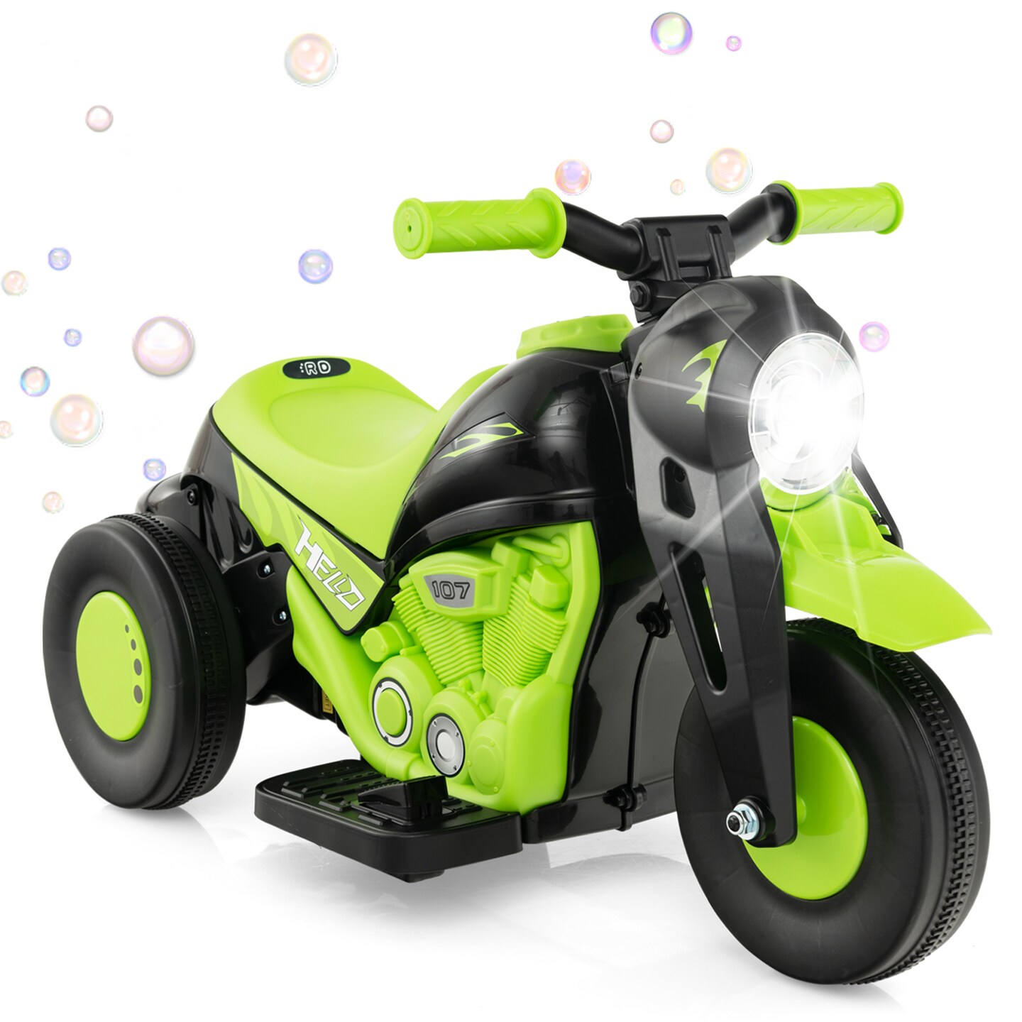 6v Kids Electric Ride On Motorcycle With Bubble Maker And Music