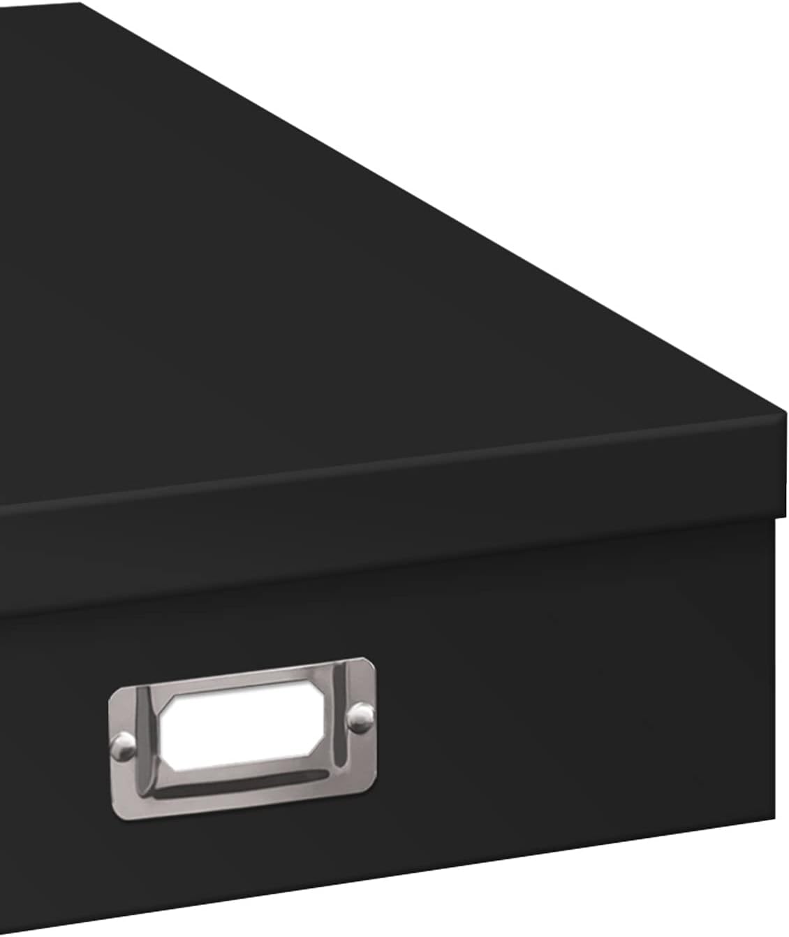 Jumbo Scrapbook Storage Box, Black, 14.75 Inch x 13 Inch x 3.75 Inch