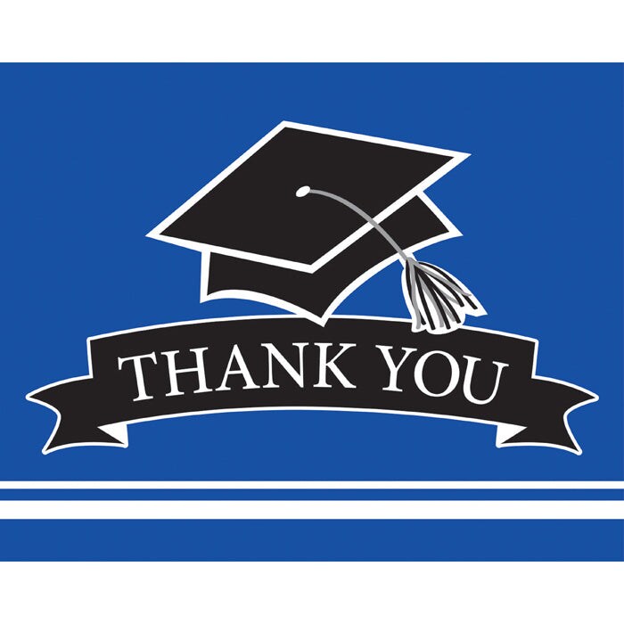 Blue Graduation Thank You Notes, 25/Pkg