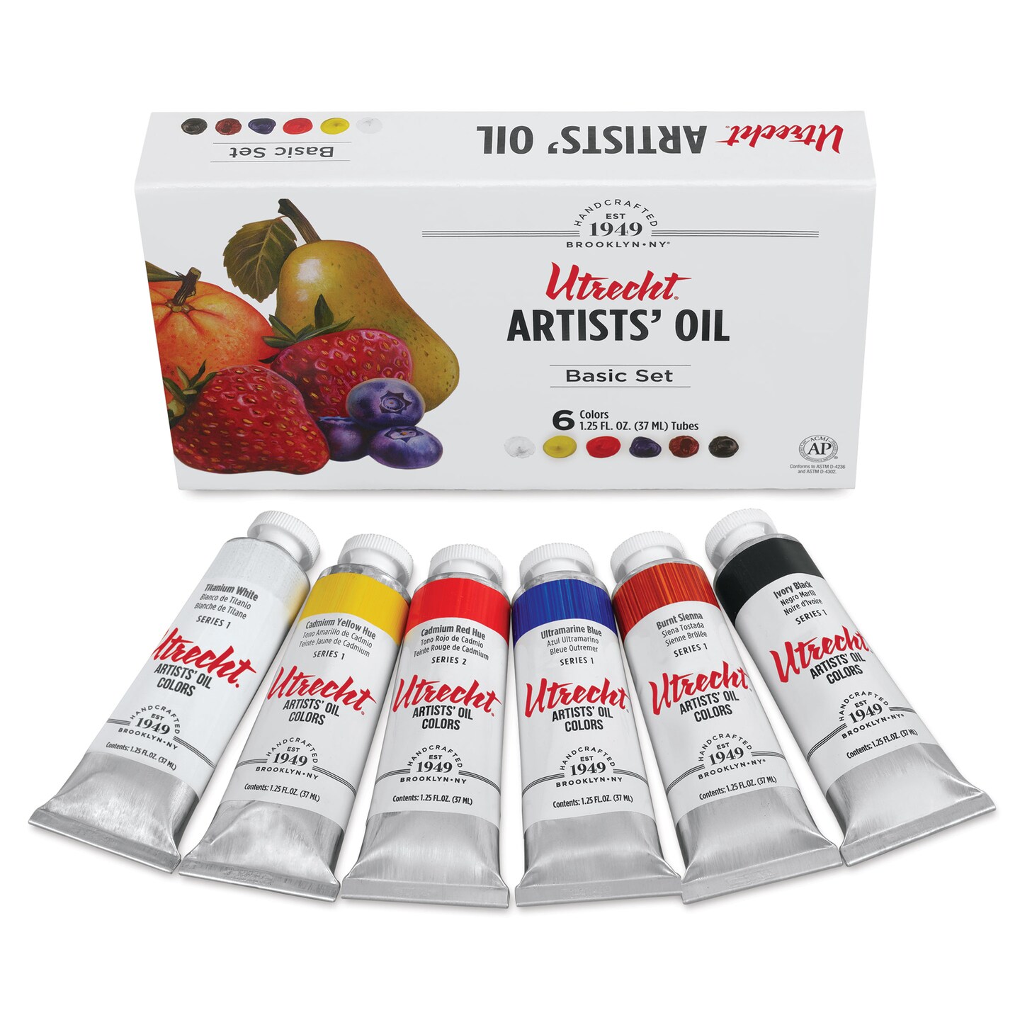 Utrecht Artists&#x27; Oil Paint Set - Basic Set of 6 colors