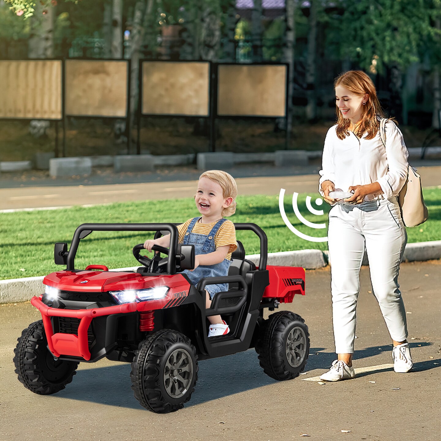 24V Ride on Dump Truck with Remote Control - 46.8&#x22; x 26.7&#x22; x 25.5&#x22;(L x W x H)