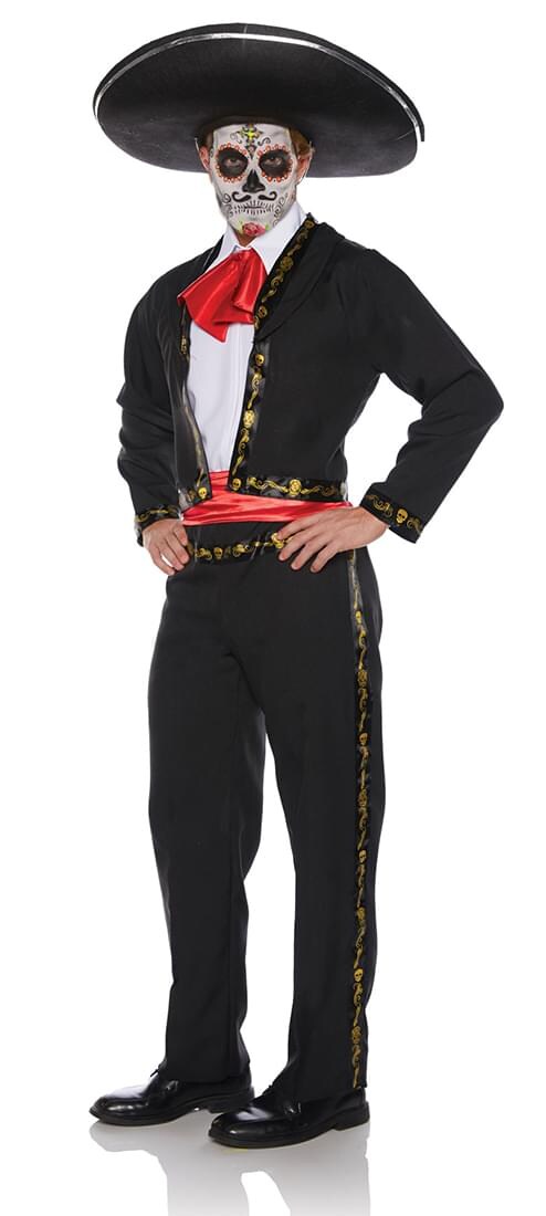 Mariachi Skull Male Adult Costume