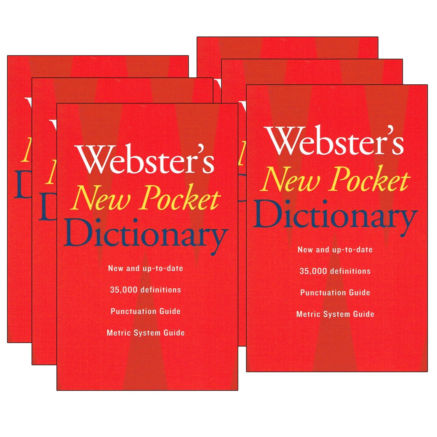 Webster&#x27;s New Pocket Dictionary, Pack of 6