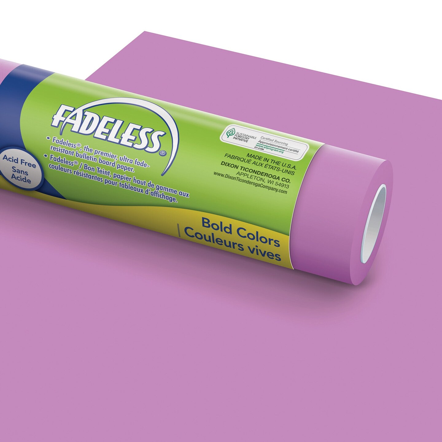 Bulletin Board Art Paper, Brite Purple, 48&#x22; x 12&#x27;, 4 Rolls