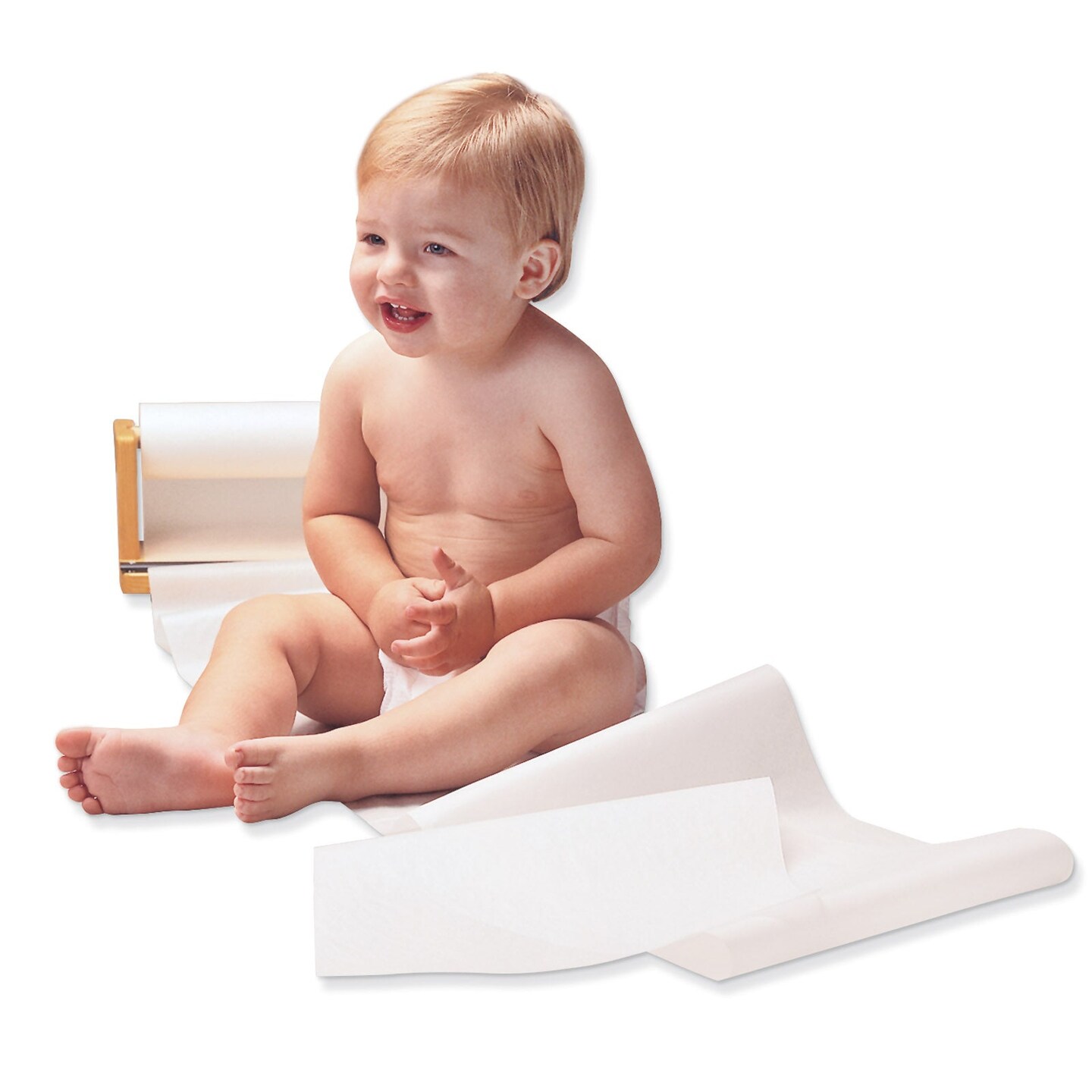 Changing Table Paper Roll, White, 14-1/2&#x22; x 225&#x27;, 1 Roll