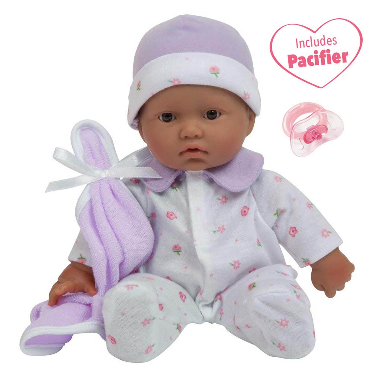 La Baby Soft 11&#x22; Baby Doll, Blue with Blanket, Hispanic