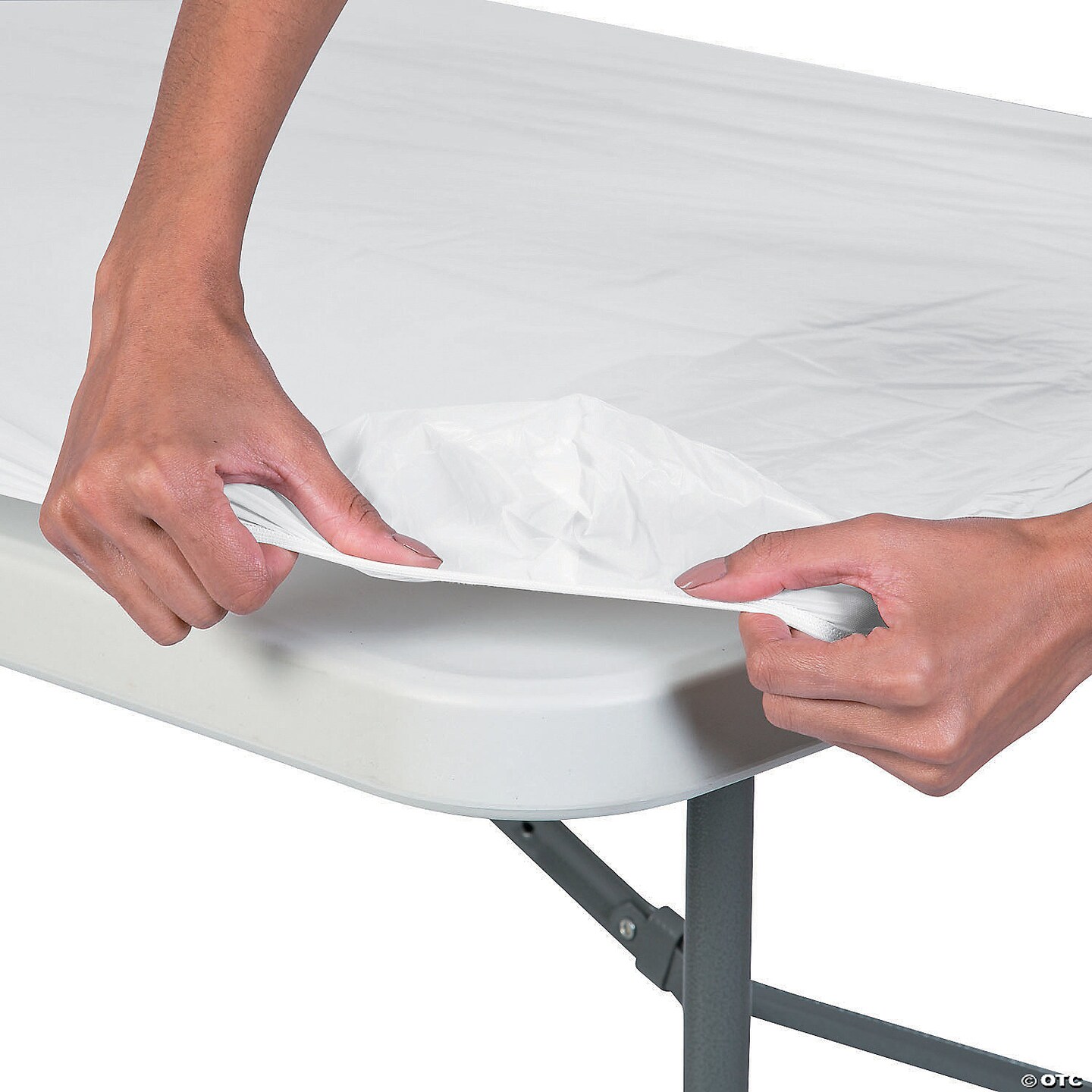 Fitted Plastic Tablecloths Bulk 12 Pc. 8 Ft.