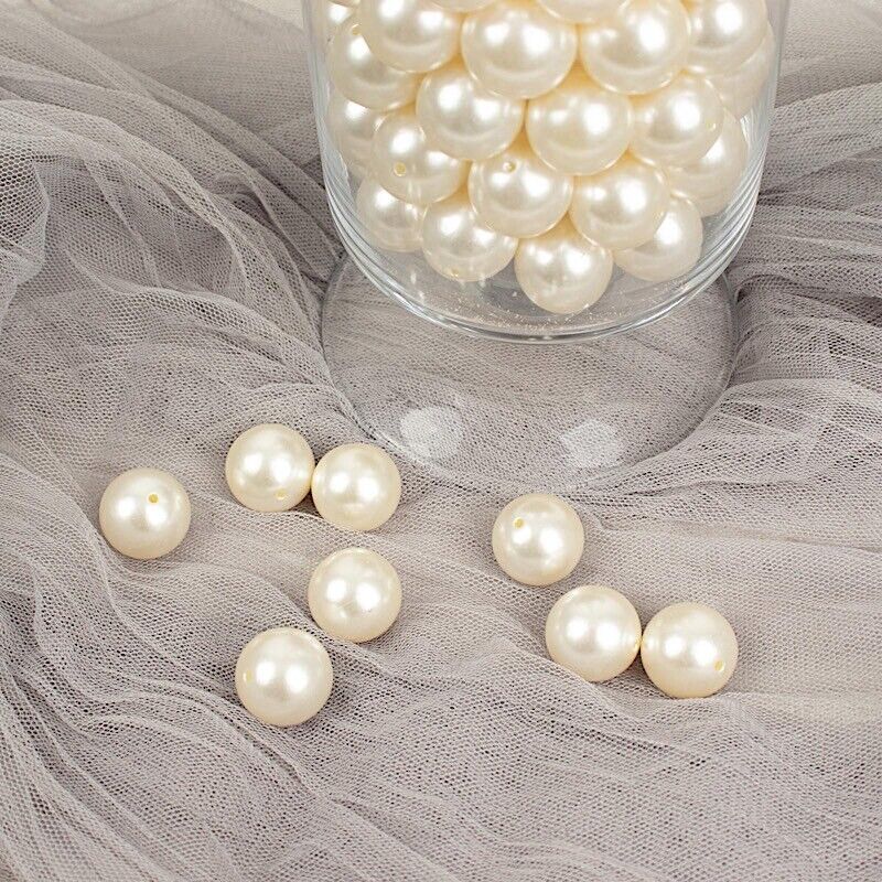 20 mm Ivory Large FAUX PEARL BEADS