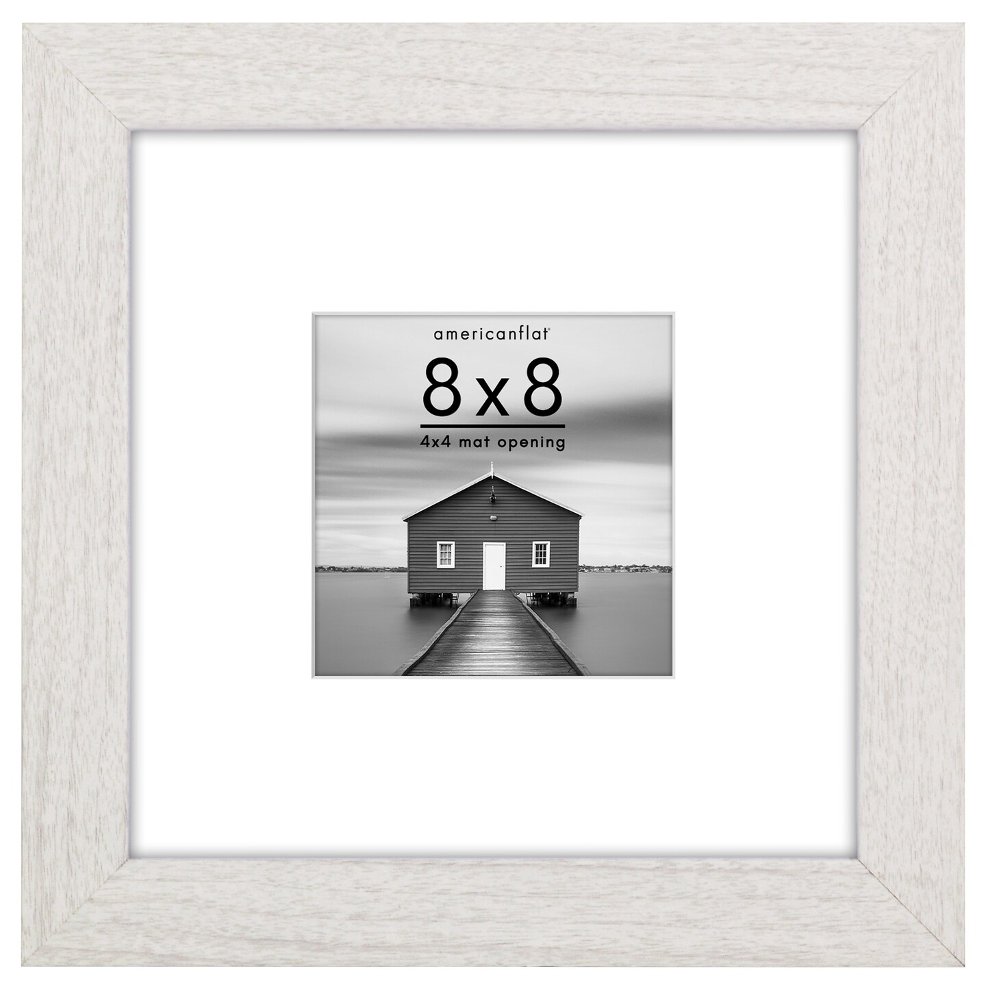 Americanflat Picture Frame with Wide Molding with Mat - Modern Wide Picture Frame - Plexiglass Cover - Hanging Hardware - Includes Easel