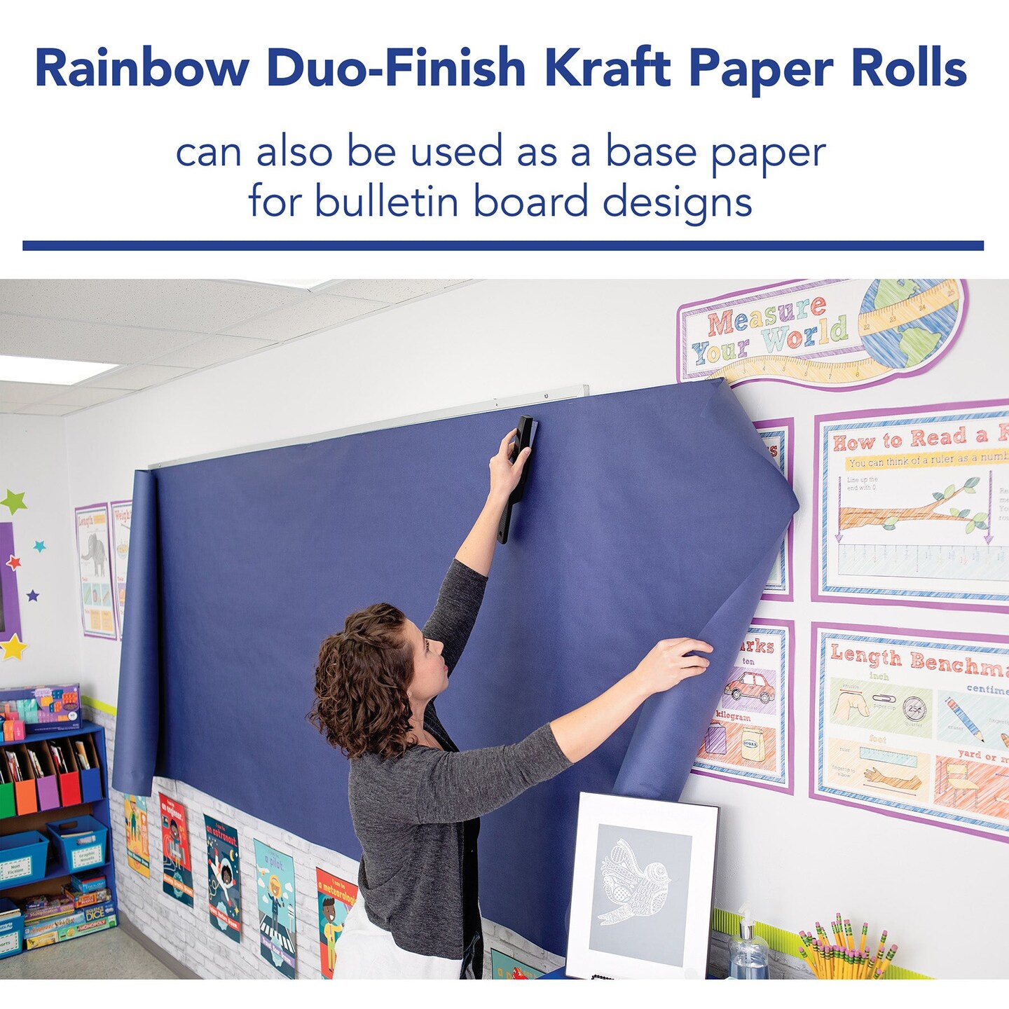 Colored Kraft Duo-Finish&#xAE; Paper, Royal Blue, 36&#x22; x 1000&#x27;, 1 Roll