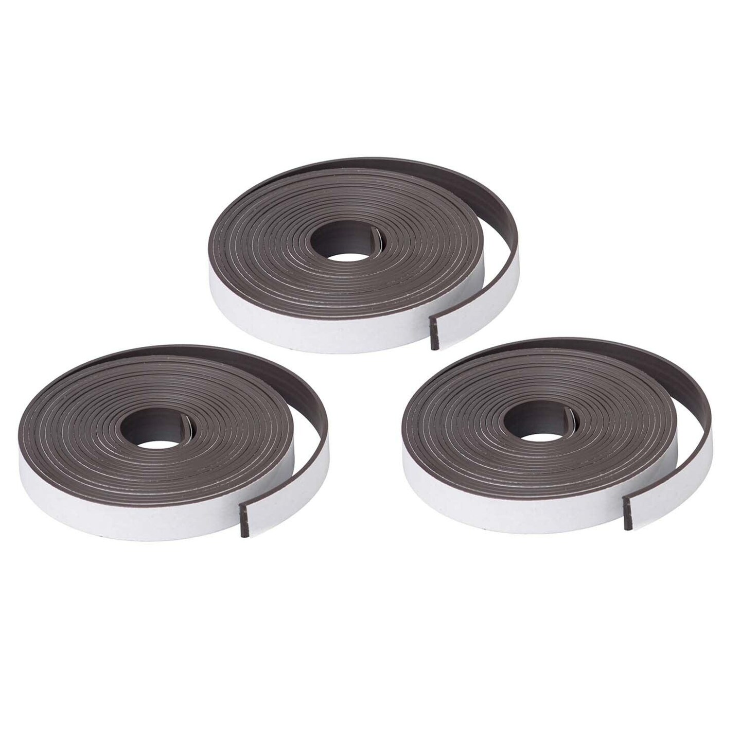 Magnet Strip with Adhesive, 1&#x22; x 10&#x27;, 3 Rolls