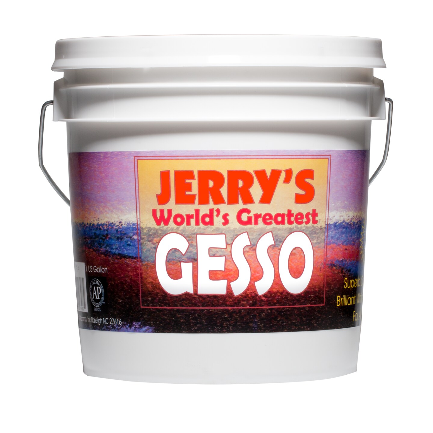 Jerry's World's Greatest Acrylic Ultra Bright White Gesso Primer - Non-Yellowing - Highly Pigmented Gesso Primer ideal for Students, Professionals, Artists