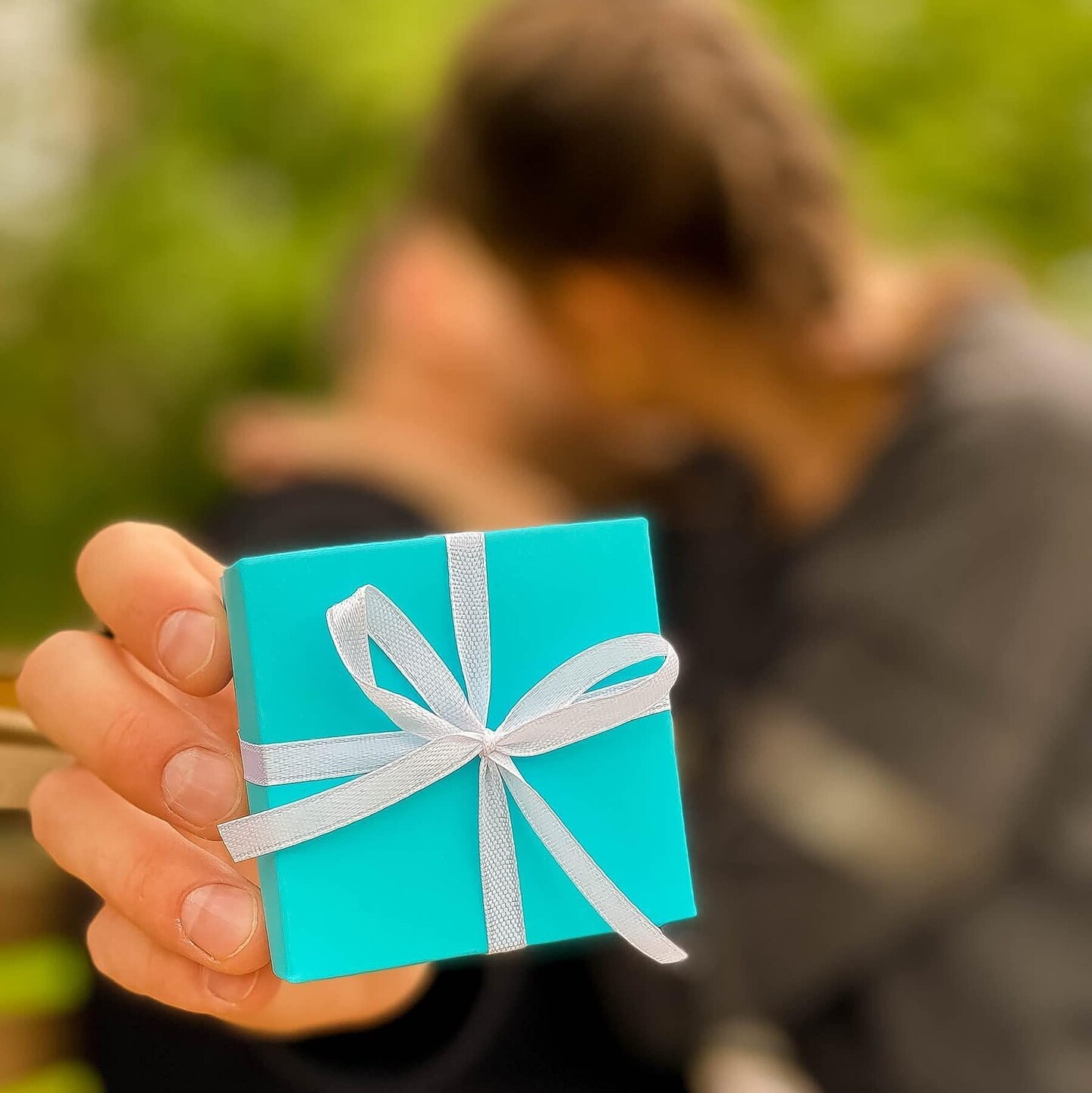 Valentine’s Day Gift For Her And Him Anniversary Present For Boyfriend Girlfriend Custom I Love You Gifts For Wife Husband (in Teal Blue Box Heart This Christmas I Give You My Heart)