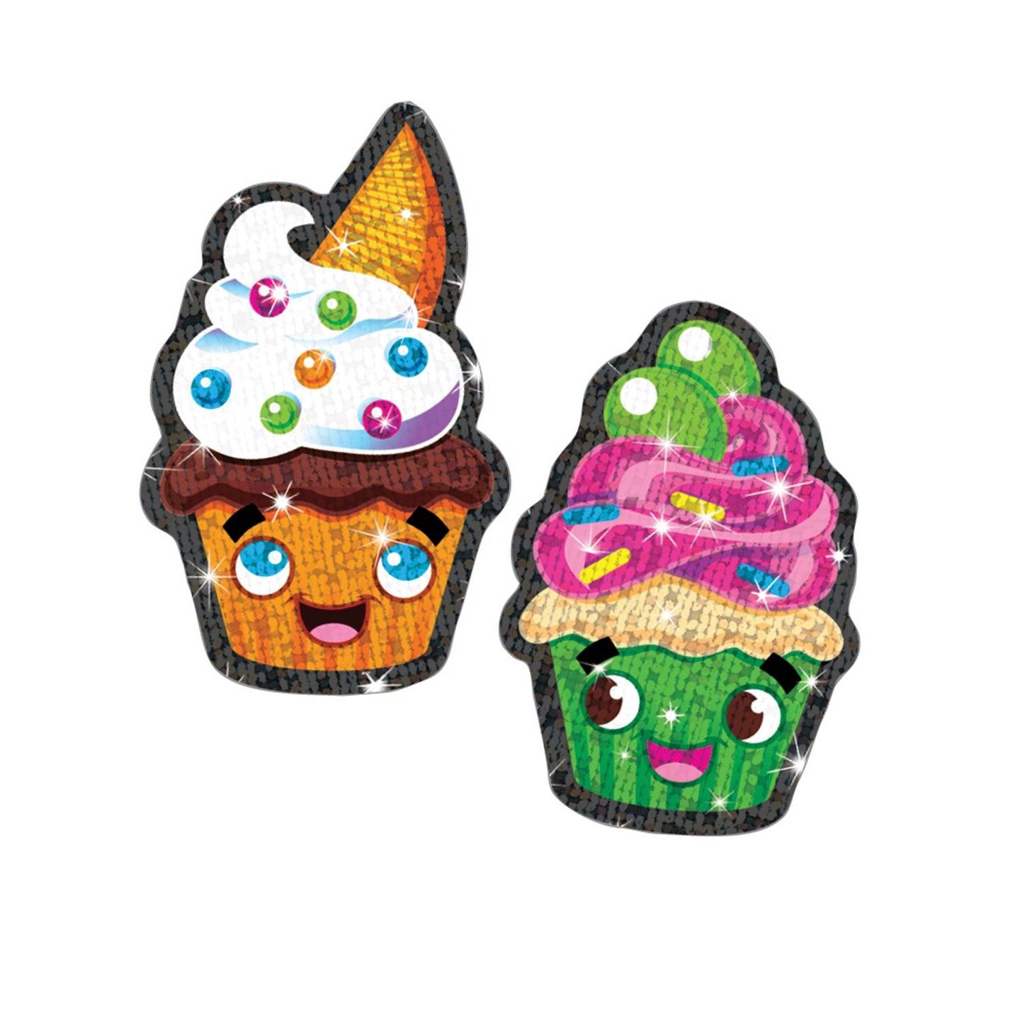 Cupcake Cuties Sparkle Stickers&#xAE;, 18 Per Pack, 6 Packs