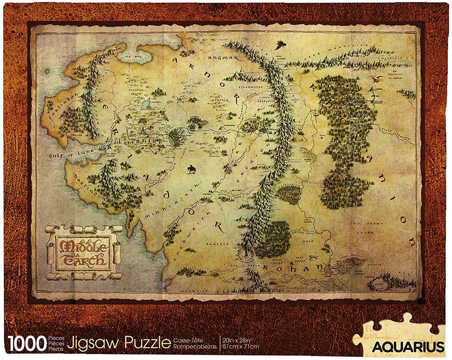 The Hobbit Map 1000 Piece Jigsaw Puzzle