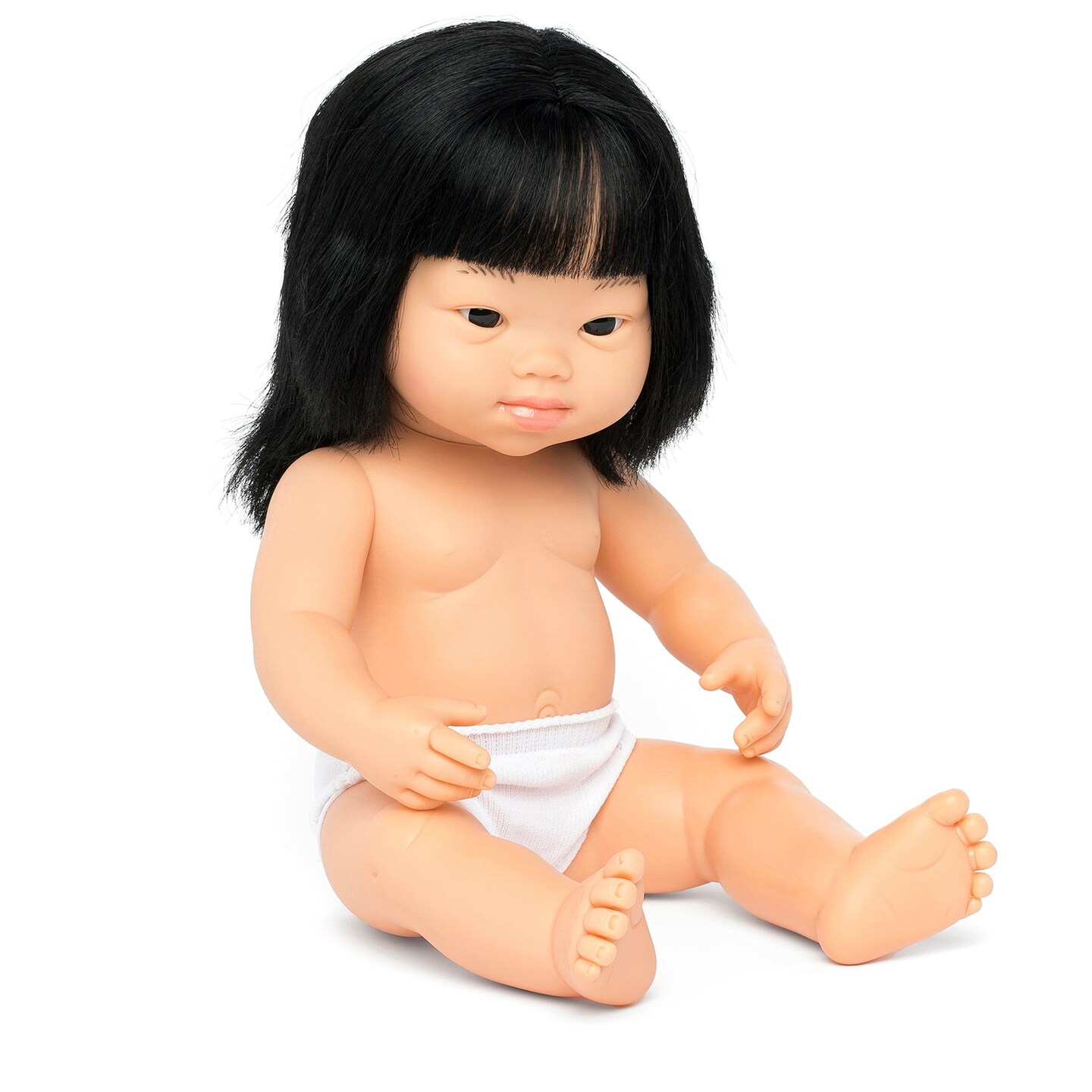 Anatomically Correct 15&#x22; Baby Doll, Down Syndrome Asian Girl