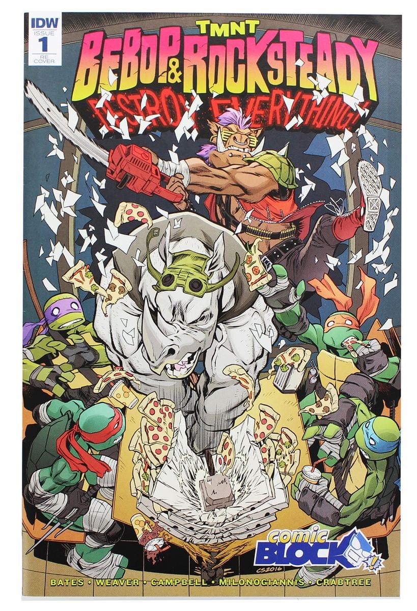 TMNT: Bebop &#x26; Rocksteady Destroy Everything #1 (Comic Block Exclusive Cover)