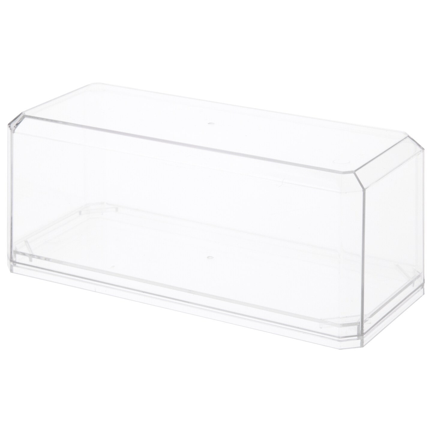 Pioneer Plastics Clear Plastic Display Case with Base for 1:43 Scale Cars (UV Resistant), 6.125&#x22; W x 2.625&#x22; D x 2.25&#x22; H