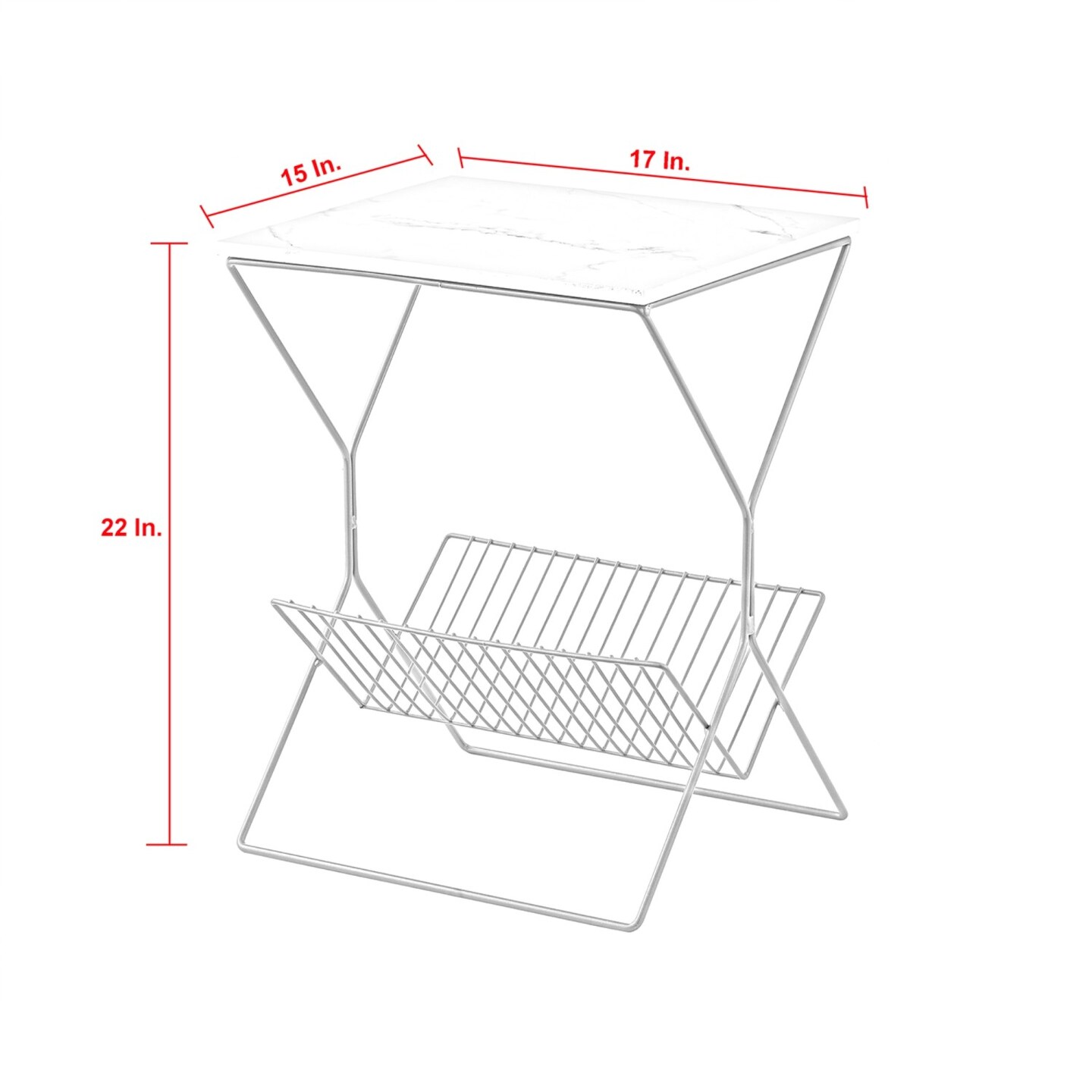 Bria End Table With Magazine Holder