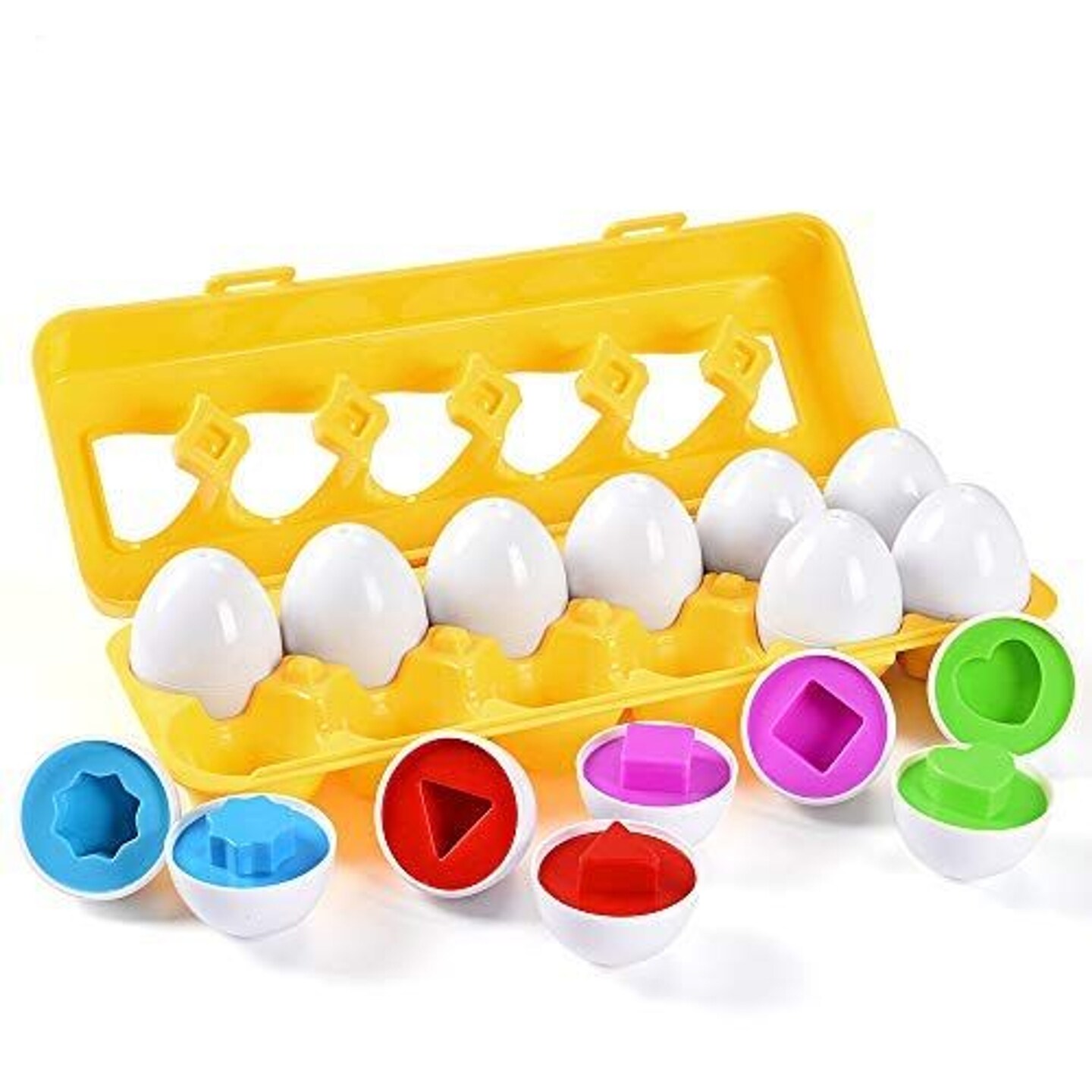 MAGIFIRE Playtime Matching Eggs for Toddlers, 12 Matching Eggs with ...