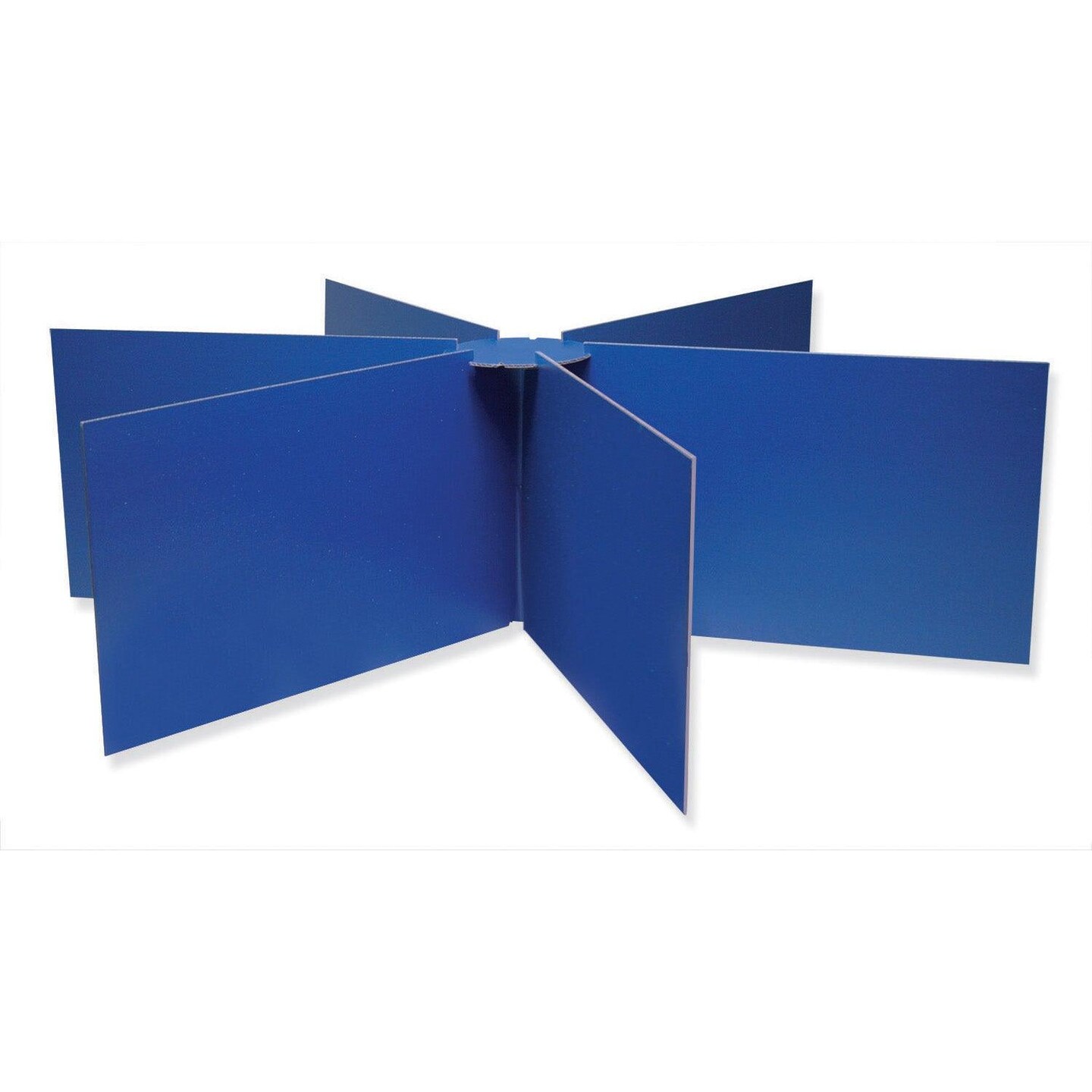 Privacy Boards, Blue, Round Table Compatible, 48&#x22; Diameter x 14&#x22; High, Pack of 2