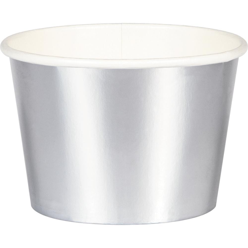 Silver Foil 8 oz Treat Cups, 8 ct